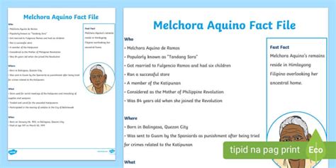 melchora aquino family tree